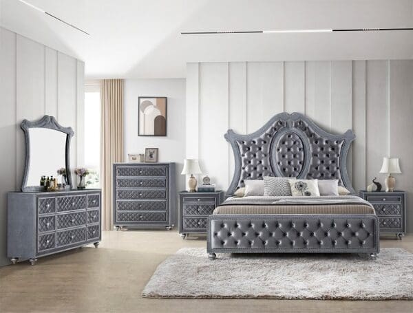 CROWNMARK SETB2100 CAMEO PANEL BEDROOM GROUP